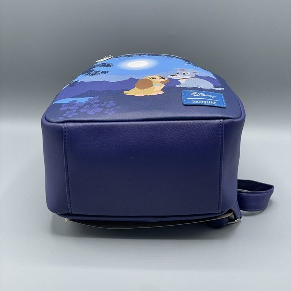 Loungefly Disney LADY AND THE TRAMP MOONLIGHT STROLL MINI BACKPACK NWT Bag - Picture 6 of 6